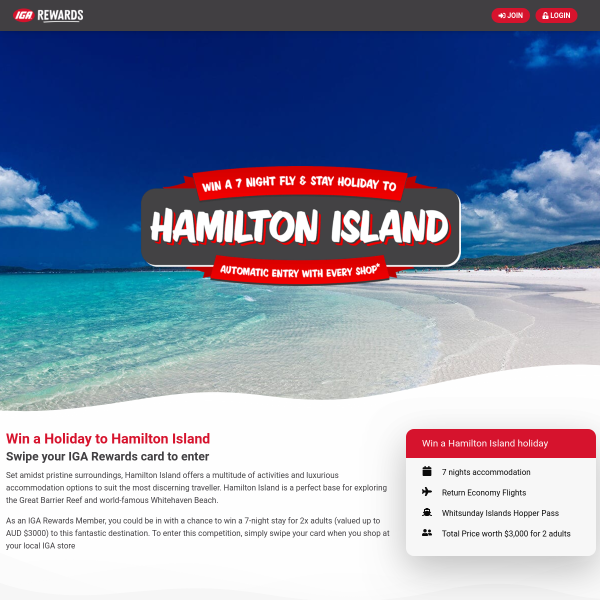 Win a Hamilton Island Escape for 2