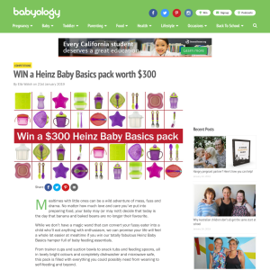 Win a Heinz Baby Basics pack