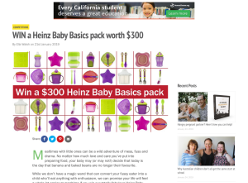 Win a Heinz Baby Basics pack