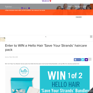 Win a Hello Hair 'Save Your Strands’ haircare pack