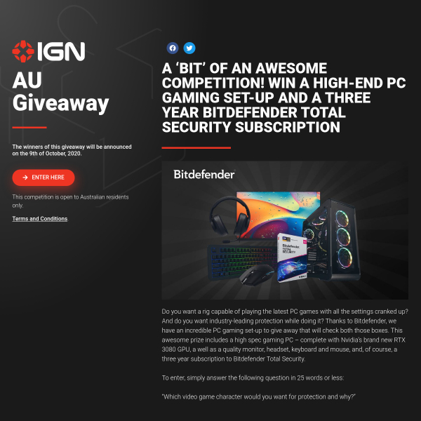 Win a High-end gaming PC