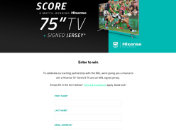 Win a Hisense 75 Series 6 TV & an NRL signed jersey!