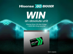 Win a Hisense Silver 125L Bar Fridge