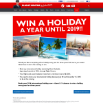 Win a holiday a year until 2019!