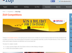 Win a holiday for 2 in China!