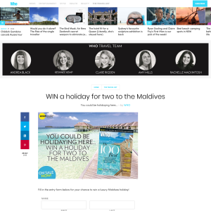 Win a holiday for two to the Maldives