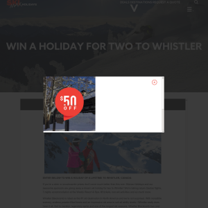 Win a holiday for two to Whistler