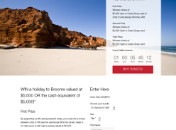 Win a holiday to Broome or $5,000 cash