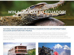 Win a Holiday to Ecuador