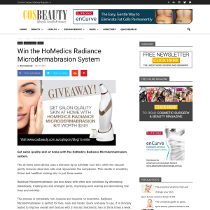 Win a HoMedics Radiance Microdermabrasion System valued at $249