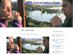 Win a hot air balloon flight
