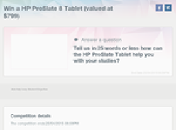 Win a HP ProSlate 8 Tablet valued at $799!