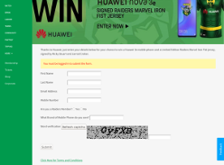 Win a Huawei 3e mobile phone and a Limited Edition Raiders Marvel Iron Fist jersey