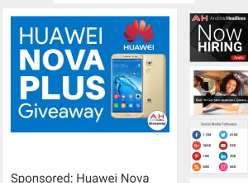 Win a Huawei Nova Plus smartphone!