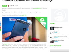Win a Huawei P10 smartphone!