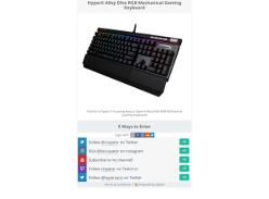 Win a HyperX Alloy Elite RGB Mechanical Gaming Keyboard