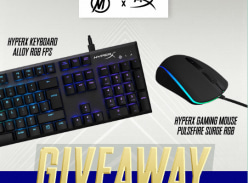 Win a HyperX Alloy RBG FPS Keyboard and HyperX Pulsefire Surge RGB Gaming Mouse