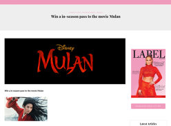 Win a in-Season Pass to The Movie Mulan