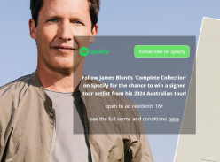 Win a James Blunt Signed Tour Set List from His 2024 Australian Tour