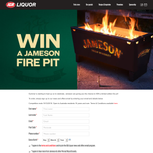 Win a Jameson Fire Pit