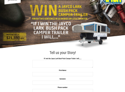 Win a Jayco Lark Bush Pack Camper Trailer worth $21,590!