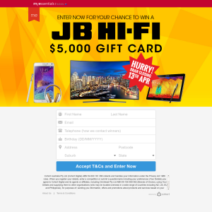 Win a JB HI-FI $5000 Gift Card