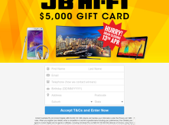 Win a JB HI-FI $5000 Gift Card