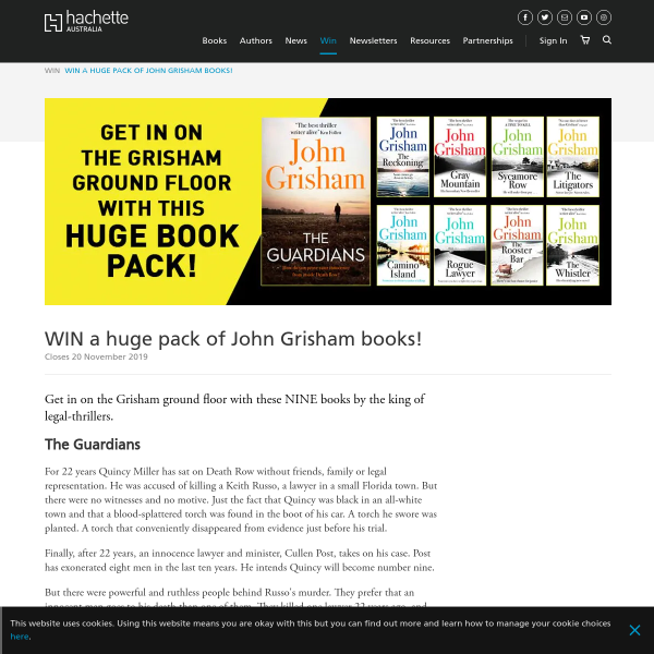 Win a John Grisham Book Pack