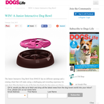 Win a junior interactive dog bowl!