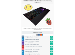 Win a K70 RGB MK.2 Low Profile Mechanical Gaming Keyboard
