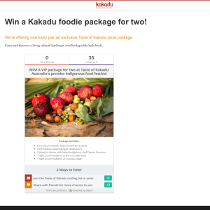Win a Kakadu foodie package for two
