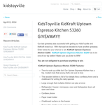 Win a KidKraft Uptown Espresso Kitchen! - KidKraft