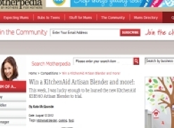Win a KitchenAid Artisan Blender