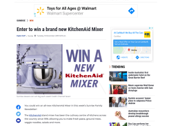Win a KitchenAid Artisan Stand Mixer