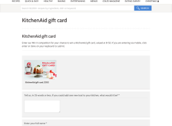Win a KitchenAid gift card