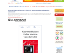 Win a Kleenmaid Appliances Italiano Coffee Machine valued at $300