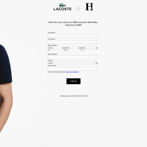 Win a Lacoste Wardrobe Valued at $1000