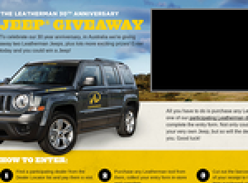 Win a 'Leatherman' Jeep & more!