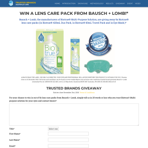 Win a Lens Prize Pack from Bausch + Lomb