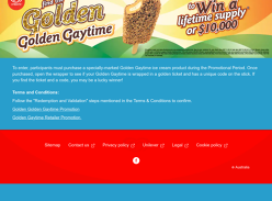 Win a lifetime of Golden Gaytimes or $10000 cash