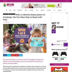 Win A Lifetime Subscription to Kindergo