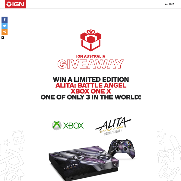 Win a Limited Edition Alita: Battle Angel Xbox One X & 1-Year Xbox Game Pass