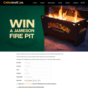 Win a limited edition Jameson fire pit