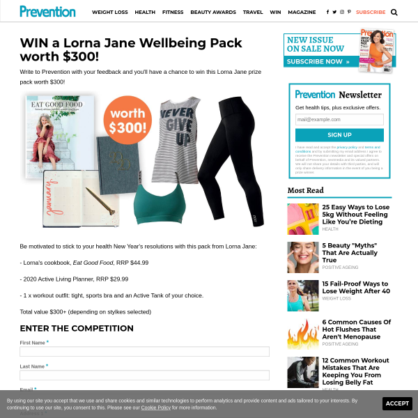 Win a Lorna Jane Wellbeing Pack