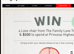 Win a Love Chair and $500 to spend at Princess Highway