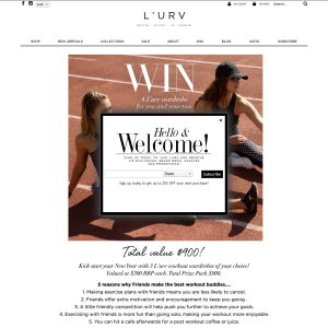 Win a L'urv wardrobe for you & your 2 best workout buddies!