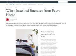 Win a luxe bed linen set from Feyre Home