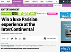 Win a luxe Parisian experience at the InterContinental!