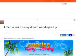 Win a luxury dream wedding in Fiji
