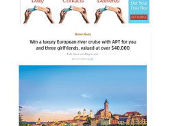Win a luxury European river cruise with APT for you & 3 girlfriends, valued at over $40,000!